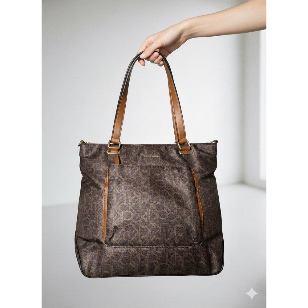 Calvin Klein Brown Signature Tote